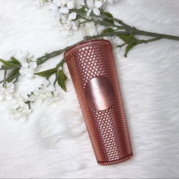 Starbucks Other - [Starbucks] NWT Rose Gold Studded Cup Tumbler